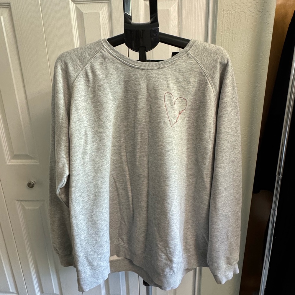 Peloton Gray Crewneck Sweater Soft Fleece Casual